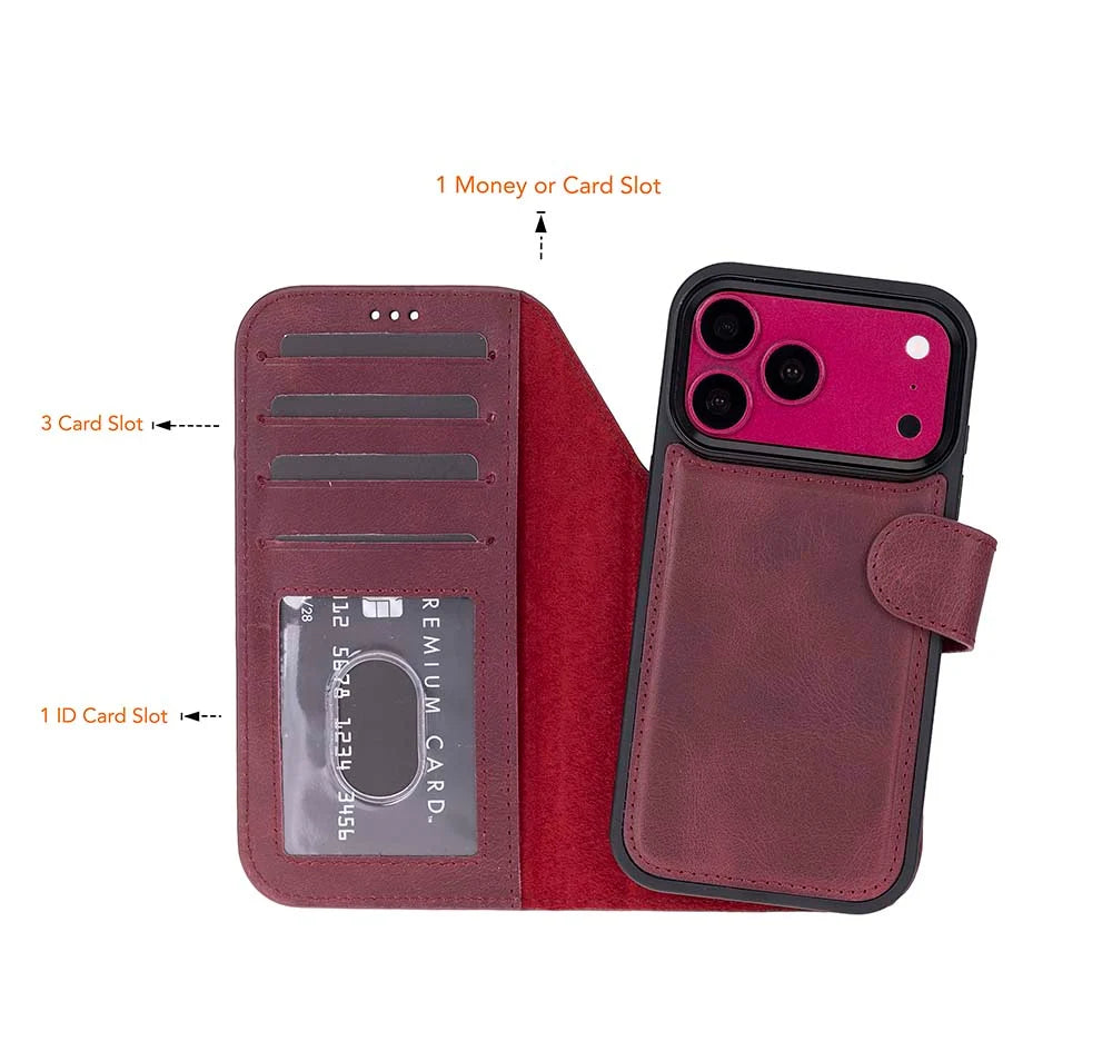 iPhone 18 Pro Max Leather Detachable Wallet Case - Magic
