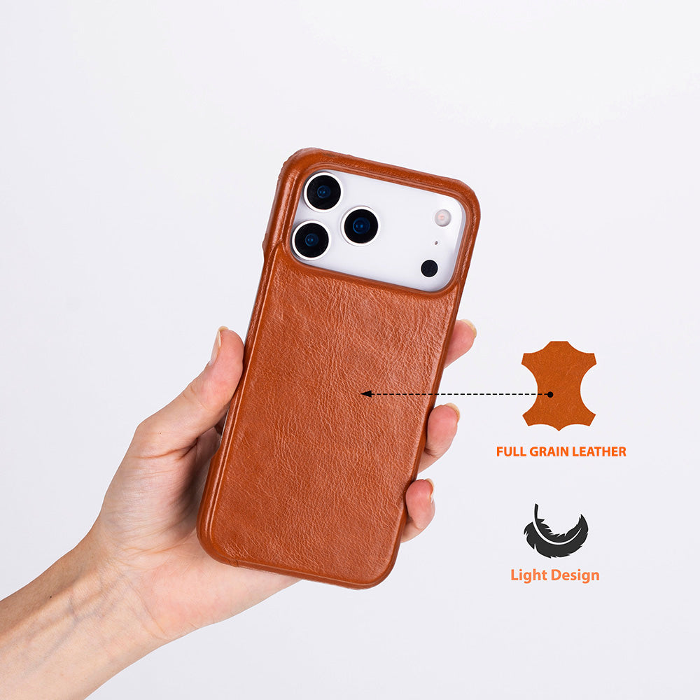 Leather iPhone 17 Pro Max Case - UJ