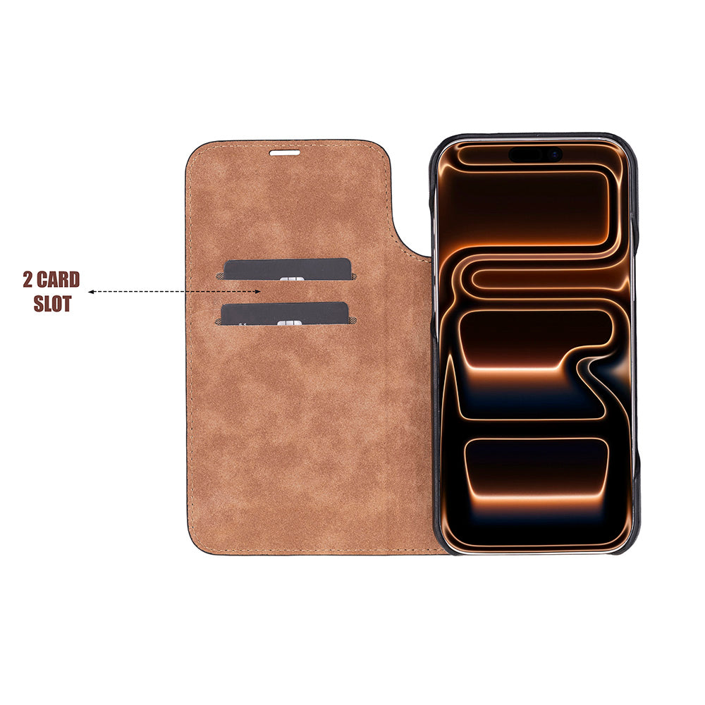 Leather iPhone 17 Pro Max Folio Case - Sonat