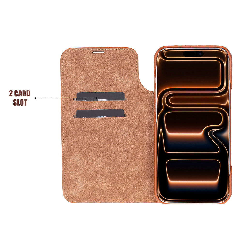 Leather iPhone 17 Pro Max Folio Case - Sonat