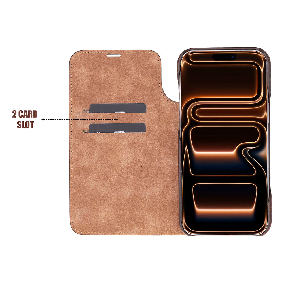 Leather iPhone 17 Pro Max Folio Case - Sonat