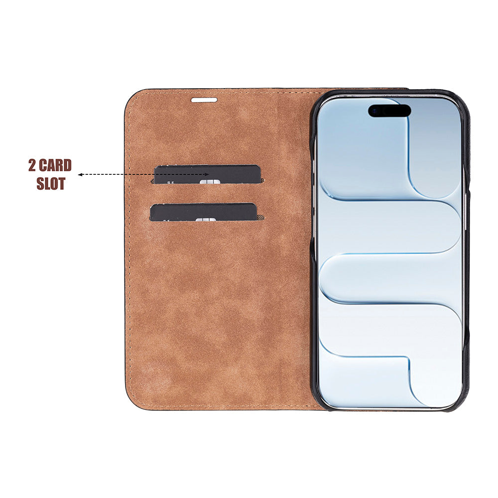 Leather iPhone 17 Folio Case - Sonat