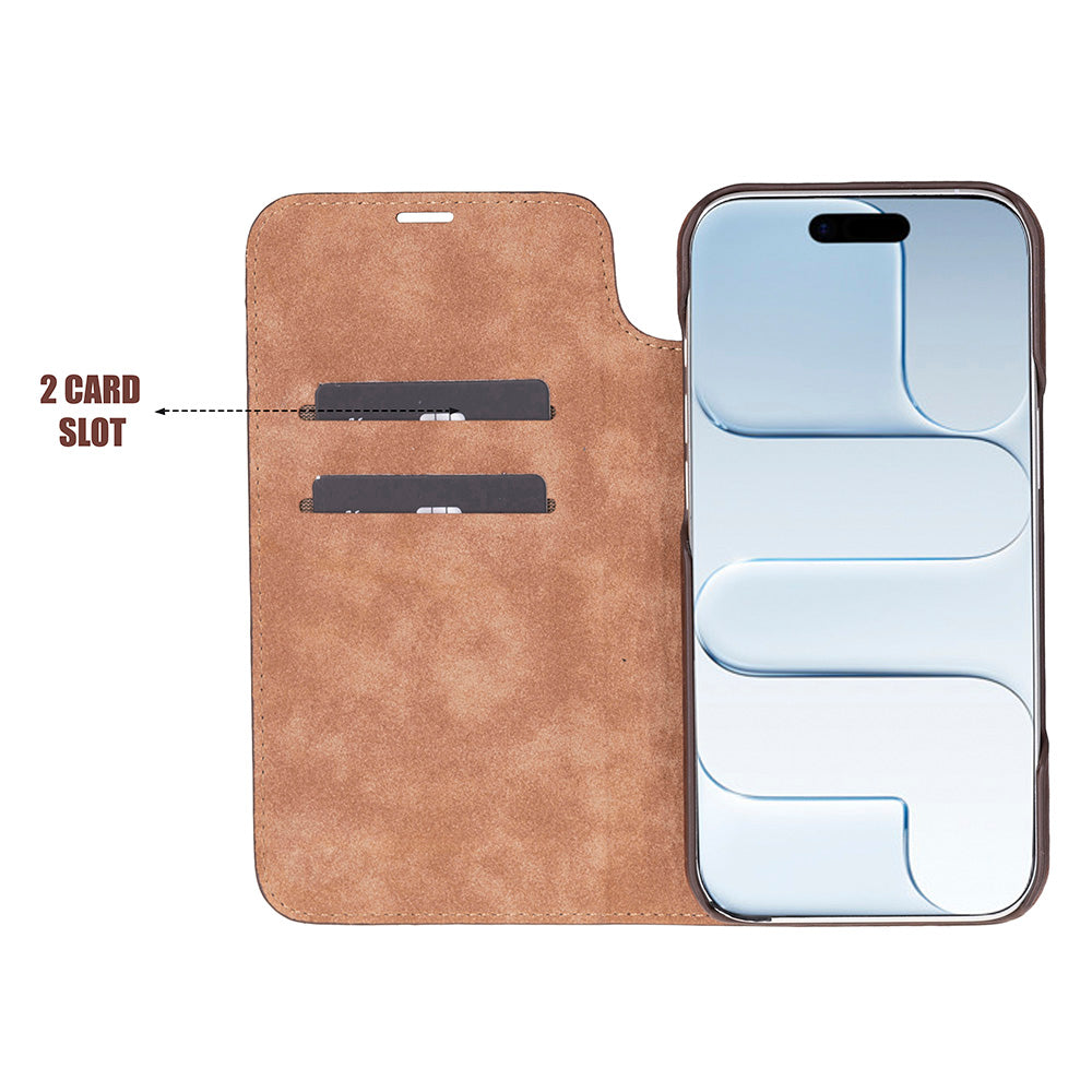 Leather iPhone 17 Air Folio Case - Sonat