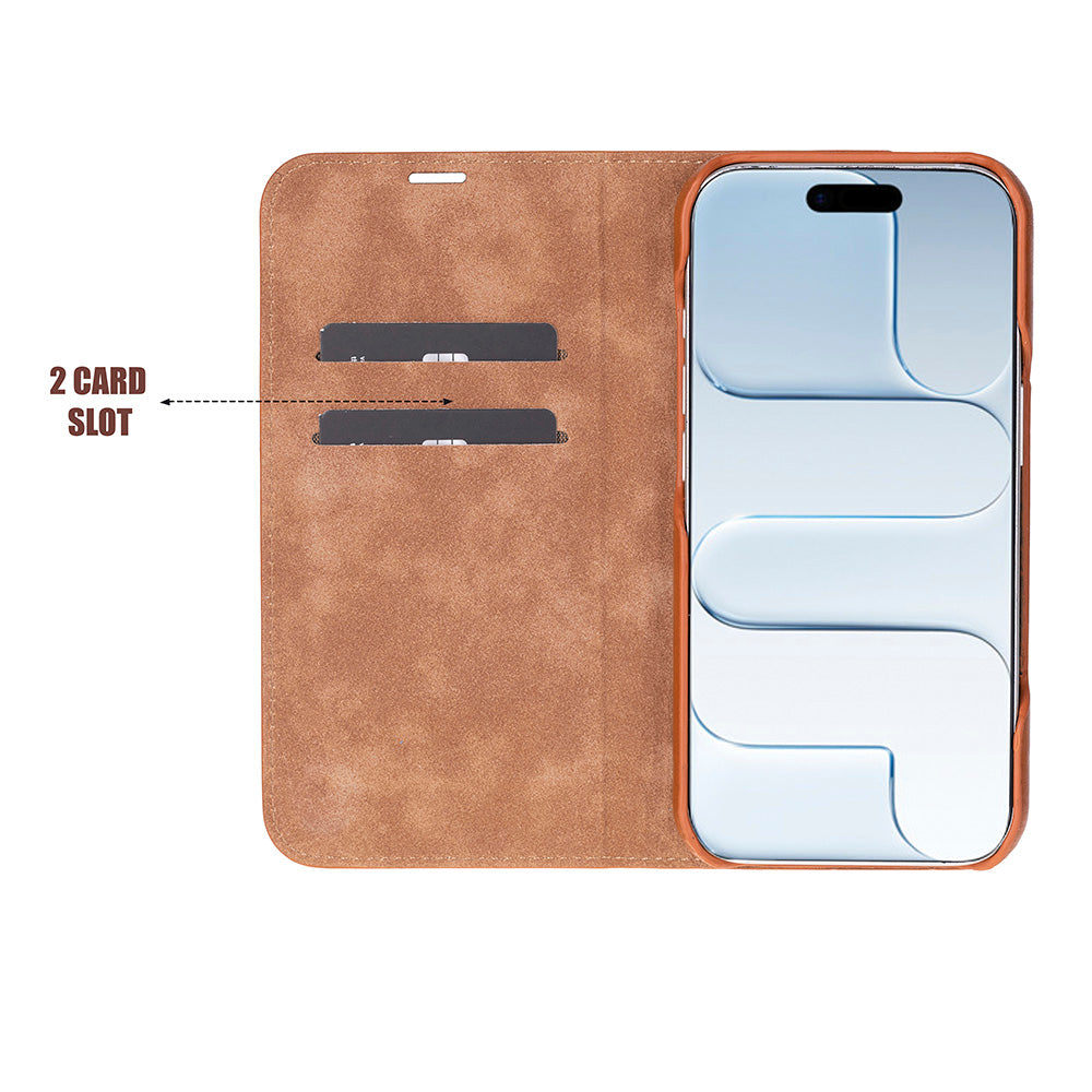 Leather iPhone 17 Folio Case - Sonat