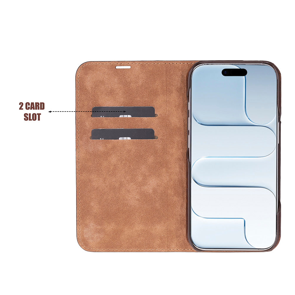 Leather iPhone 17 Folio Case - Sonat