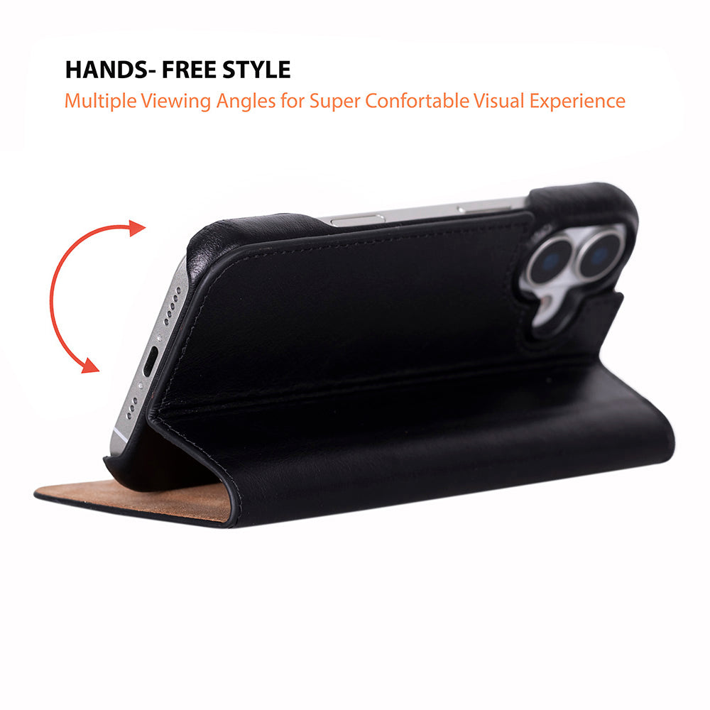 Leather iPhone 17 Folio Case - Sonat
