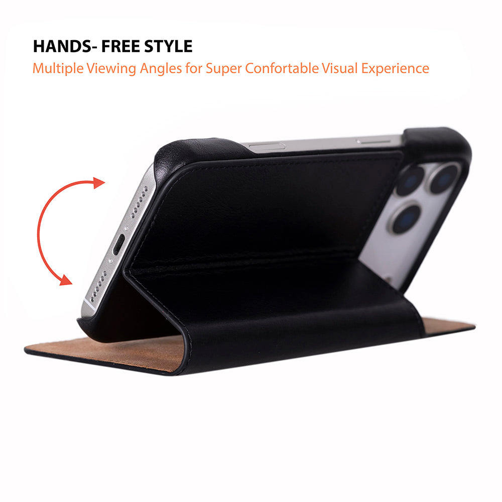 Leather iPhone 17 Pro Max Folio Case - Sonat