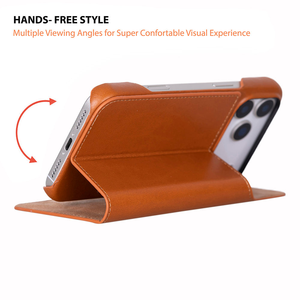 Leather iPhone 17 Pro Max Folio Case - Sonat