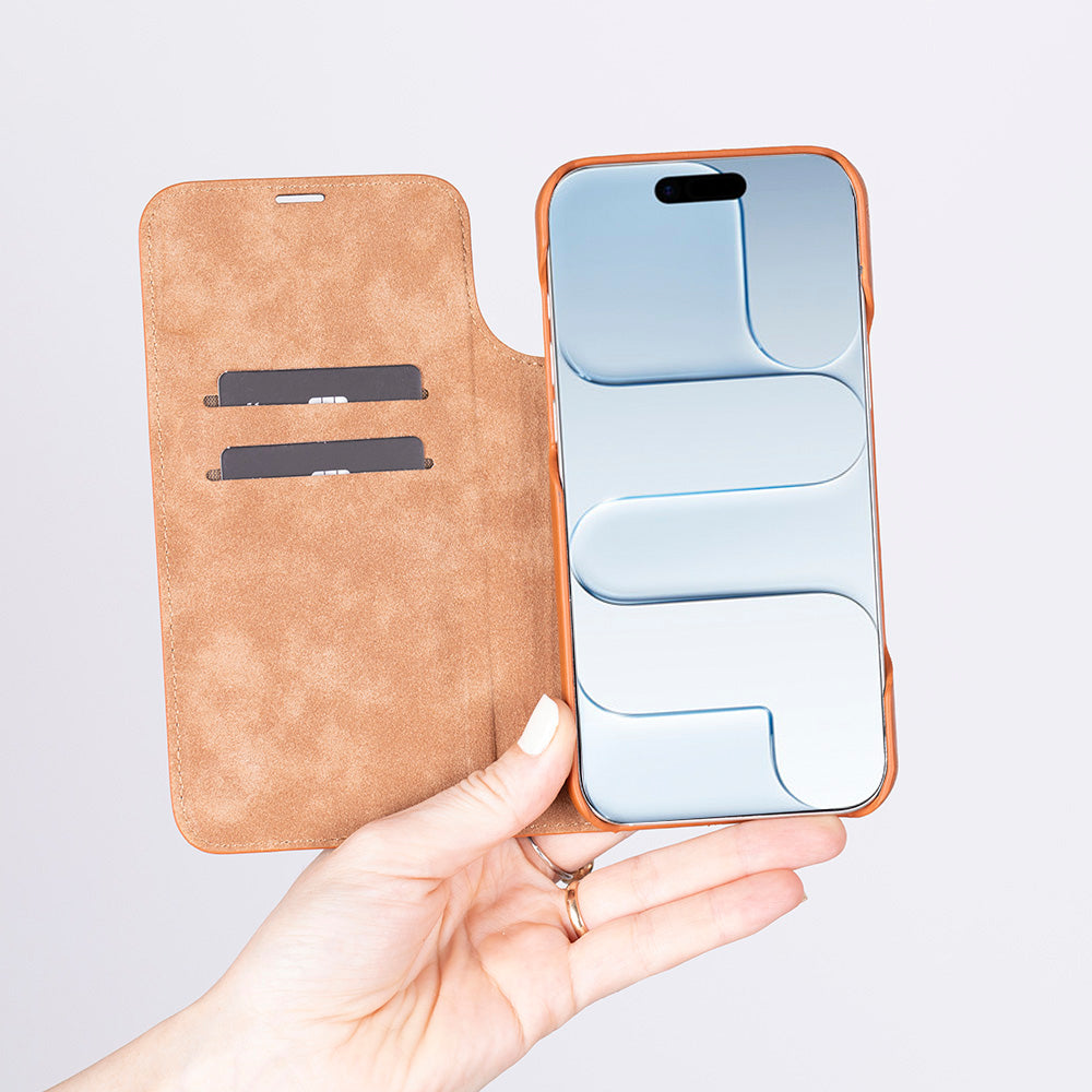 Leather iPhone 17 Air Folio Case - Sonat