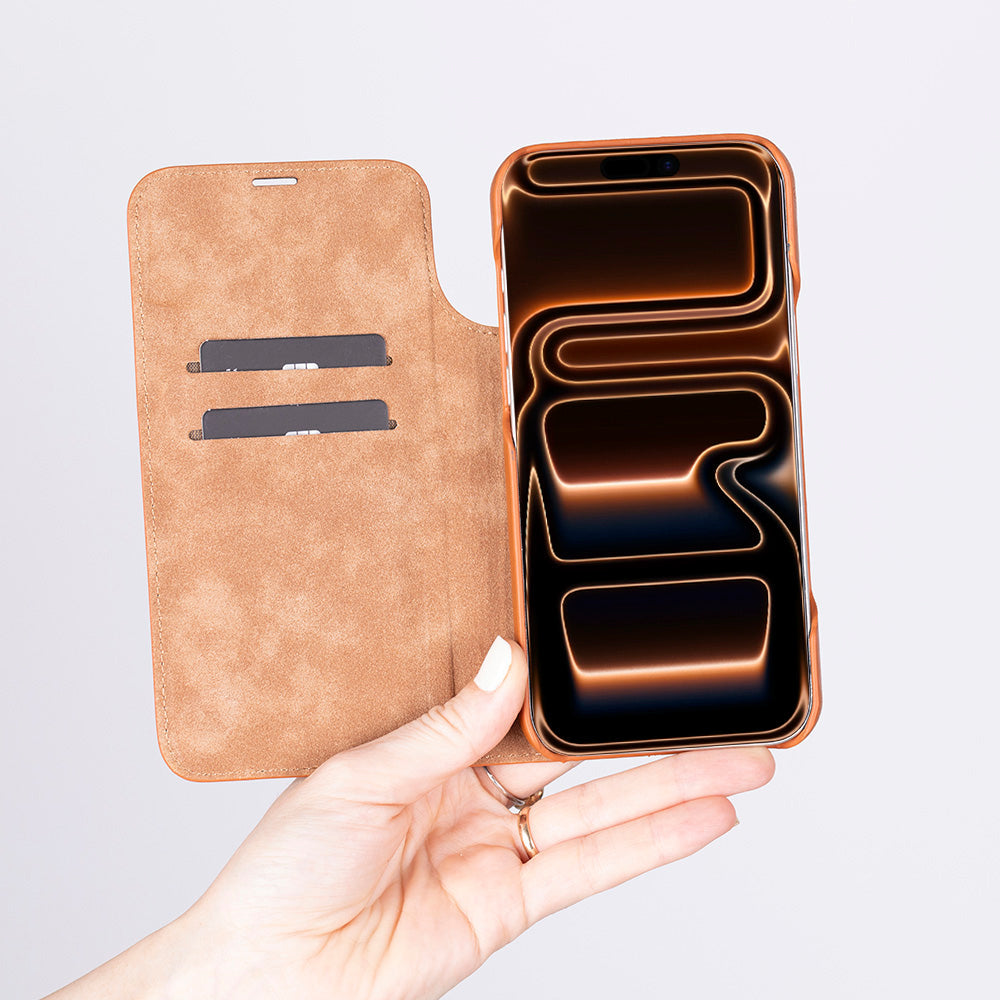 Leather iPhone 17 Pro Max Folio Case - Sonat