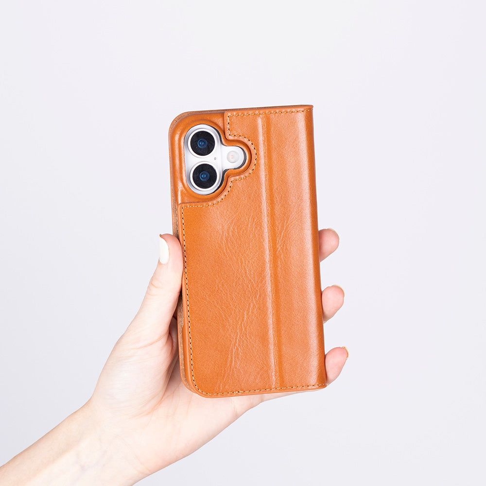Leather iPhone 17 Folio Case - Sonat