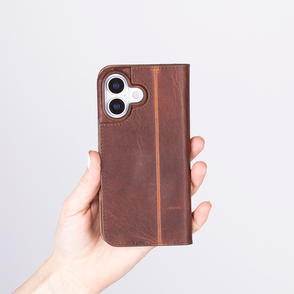 Leather iPhone 17 Folio Case - Sonat