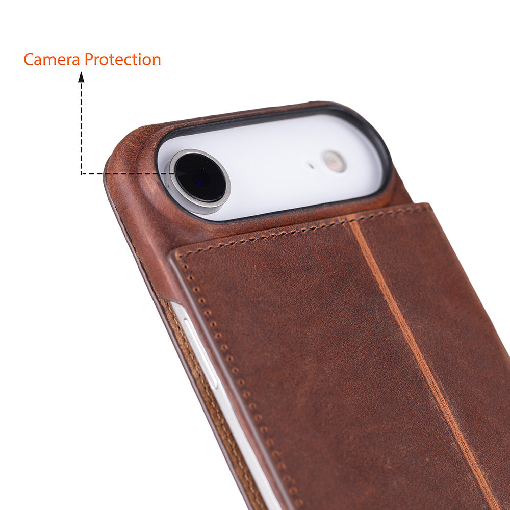 Leather iPhone 17 Air Folio Case - Sonat