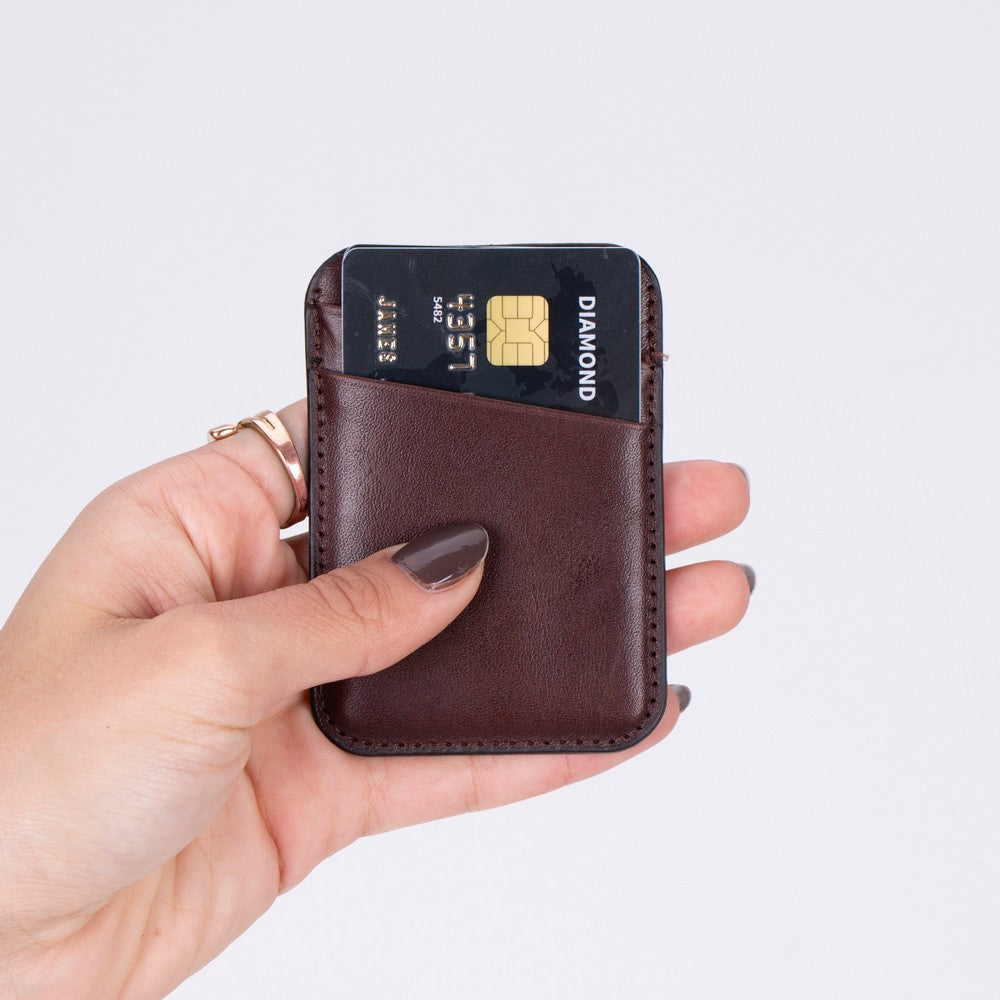 Leather Magnetic Card Holder - Maggy Fit CC