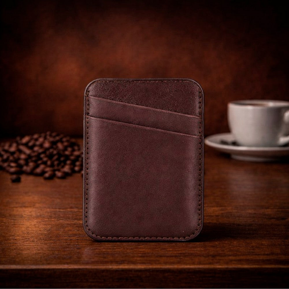 Leather Magnetic Card Holder - Maggy Fit CC