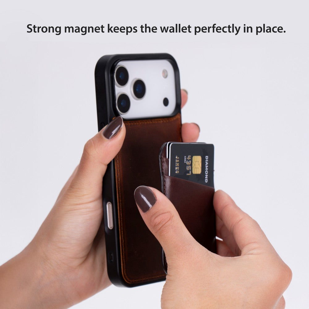Leather Magnetic Card Holder - Maggy Fit CC