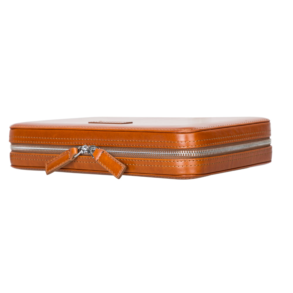 Organiseur de câbles de voyage en cuir véritable