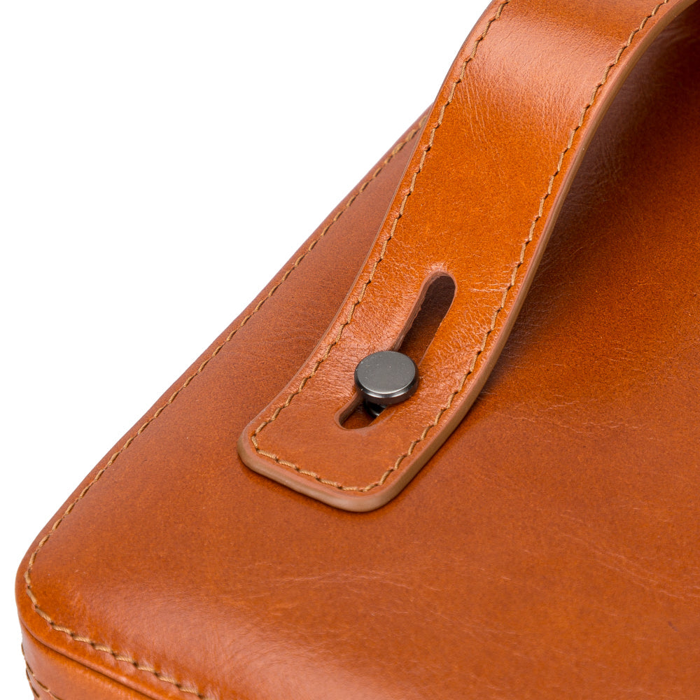 Organiseur de câbles de voyage en cuir véritable