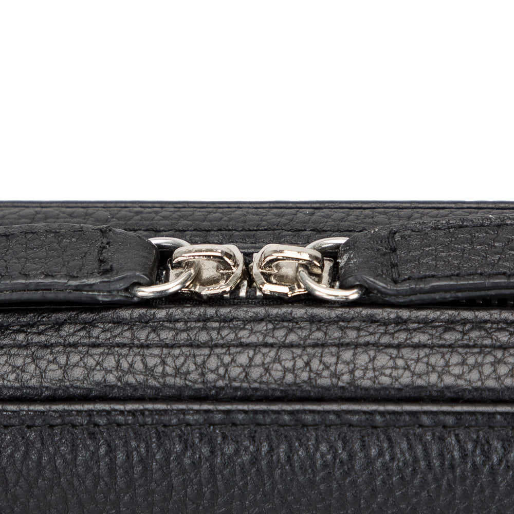 Organiseur de câbles de voyage en cuir véritable