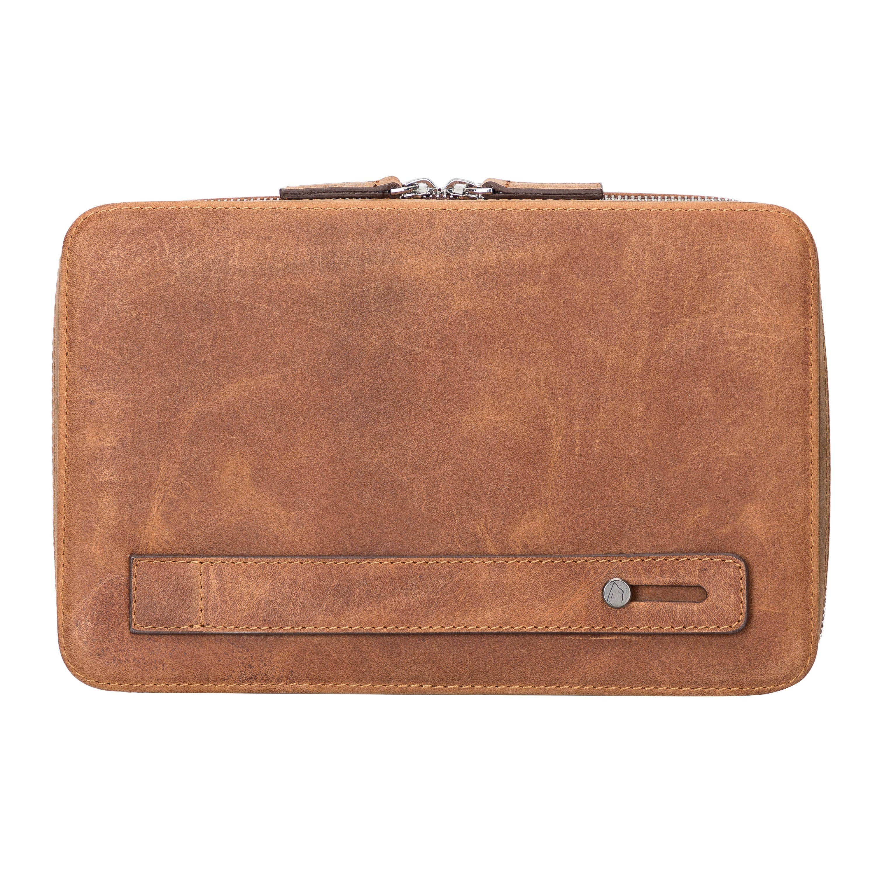Organiseur de câbles de voyage en cuir véritable