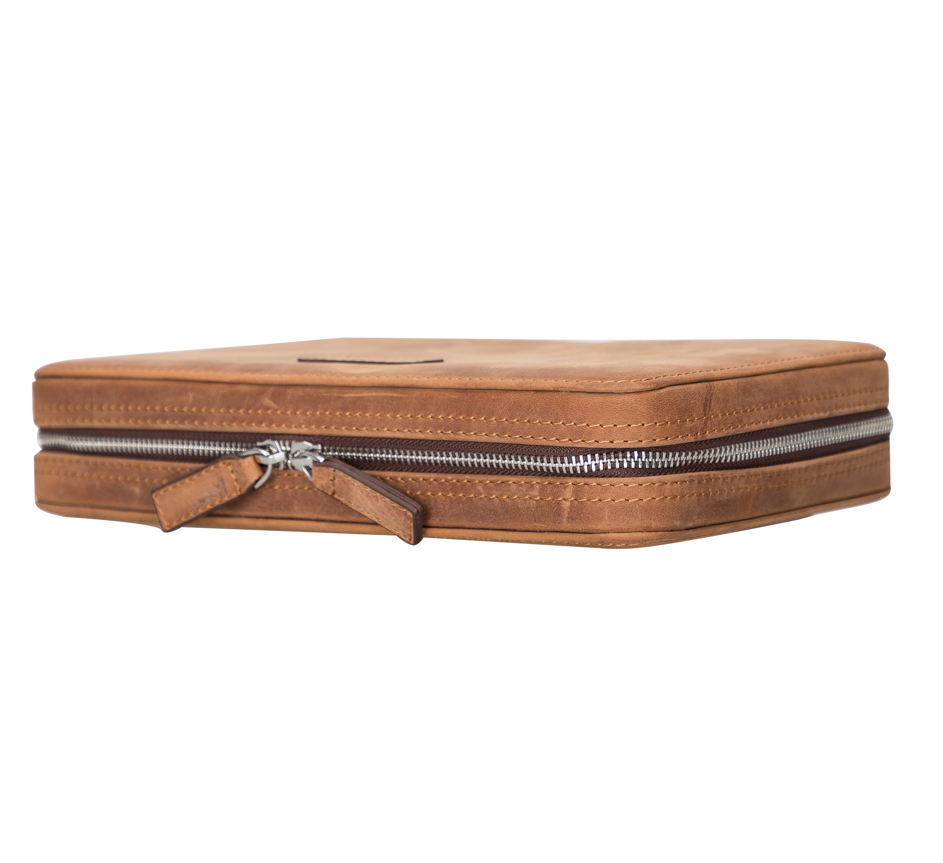 Organiseur de câbles de voyage en cuir véritable