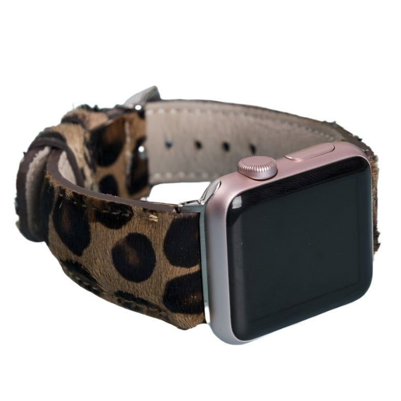 Leather Apple Watch Bands - Classic Style Leopar Hairy